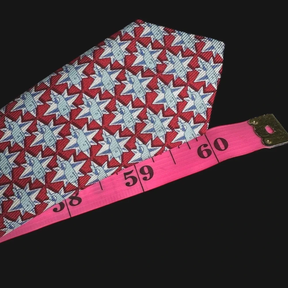 Vineyard Vines Mens Red Blue Whale Star Silk Tie Hand Picked Shep & Ian USA Made